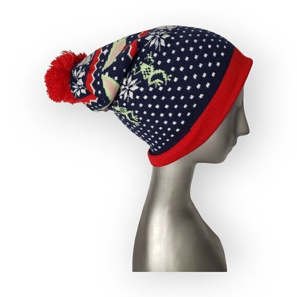 NEW Star Wars Mandalorian Grogu The Child Winter Holiday Pom Slouch Beanie Hat - Picture 11 of 11